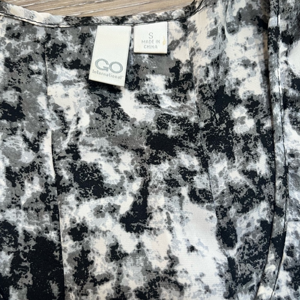 GO International Black and White Midi Dress